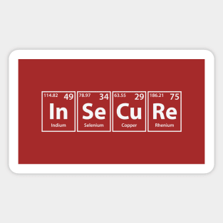 Insecure (In-Se-Cu-Re) Periodic Elements Spelling Sticker